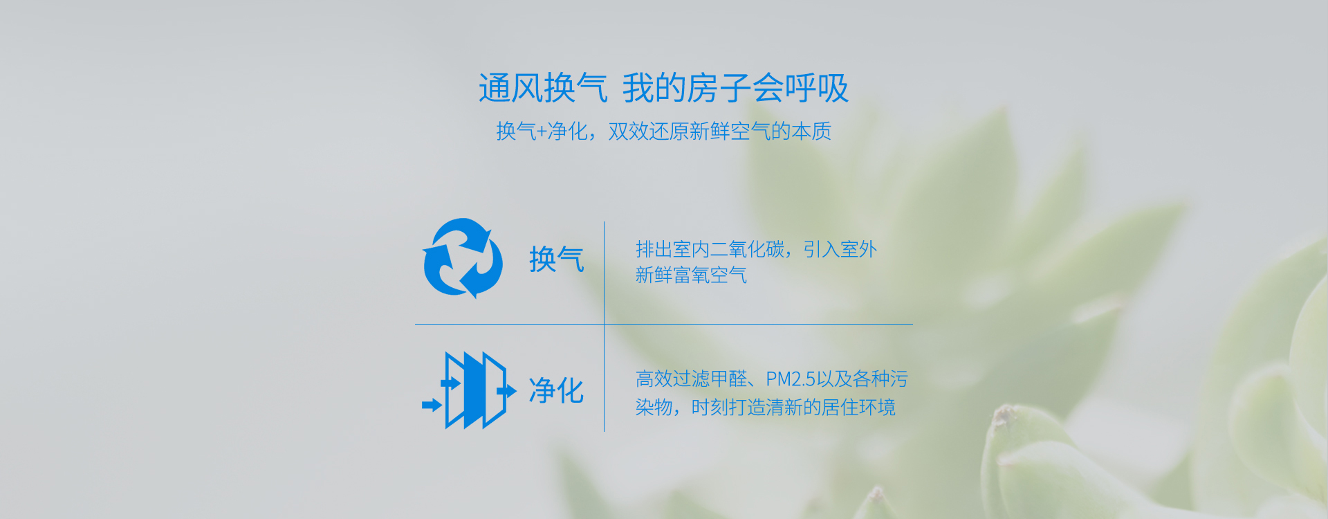 通風(fēng)換氣，換氣+凈化